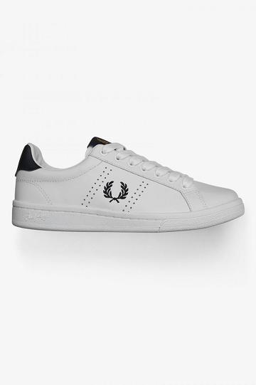 White Fred Perry B721 Men's Shoes | PH 1097AHKP